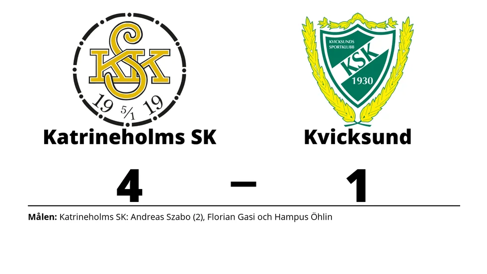 Katrineholms SK FK vann mot Kvicksunds SK