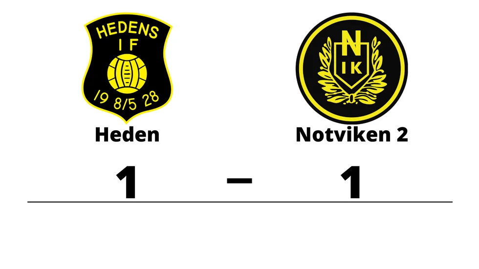 Hedens IF spelade lika mot Notvikens IK 2