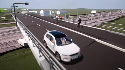 En bro ska förbinda stadsdelarna Nöthagen och Hemgården. 