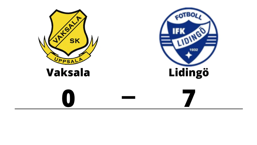 Vaksala SK förlorade mot IFK Lidingö FK