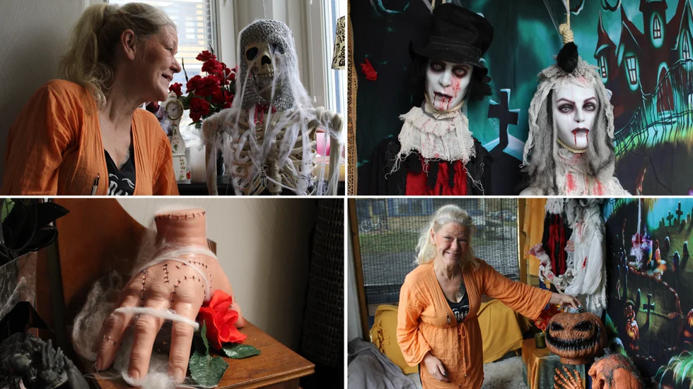 Sunniva Hoffsten i Vimmerby är minst sagt en riktig halloween- och skräckfantast.