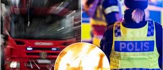 Brand i personbil på E4 – misstänks vara anlagd