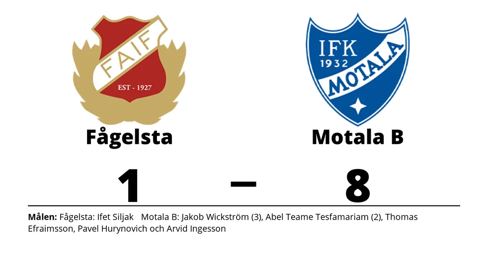 Fågelsta AIF förlorade mot IFK Motala FK B