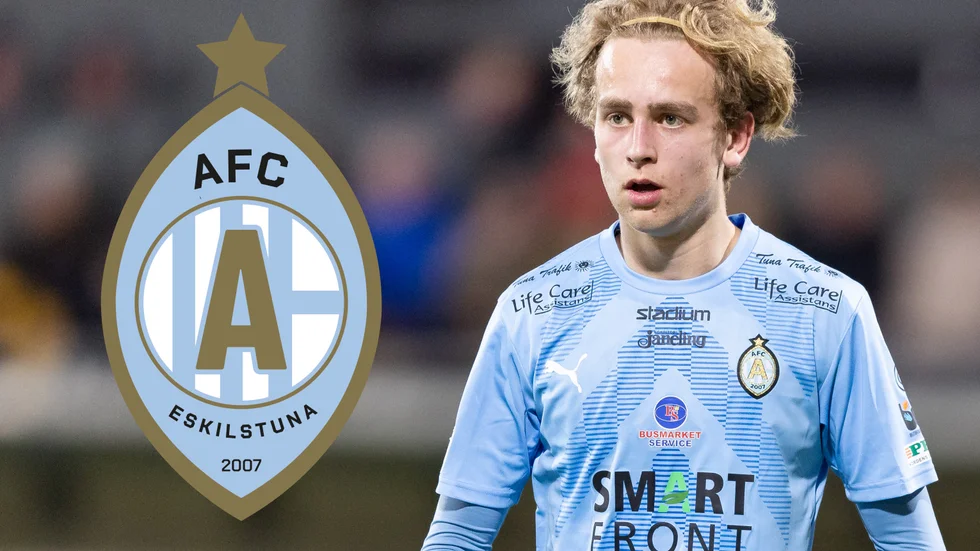 Här är AFC Eskilstunas nya klubbmärke.