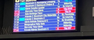 Stökigt i tågtrafiken – snö och is ställer till det