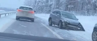 Singelolycka på E4 i Norrfjärden – utreds som smitning