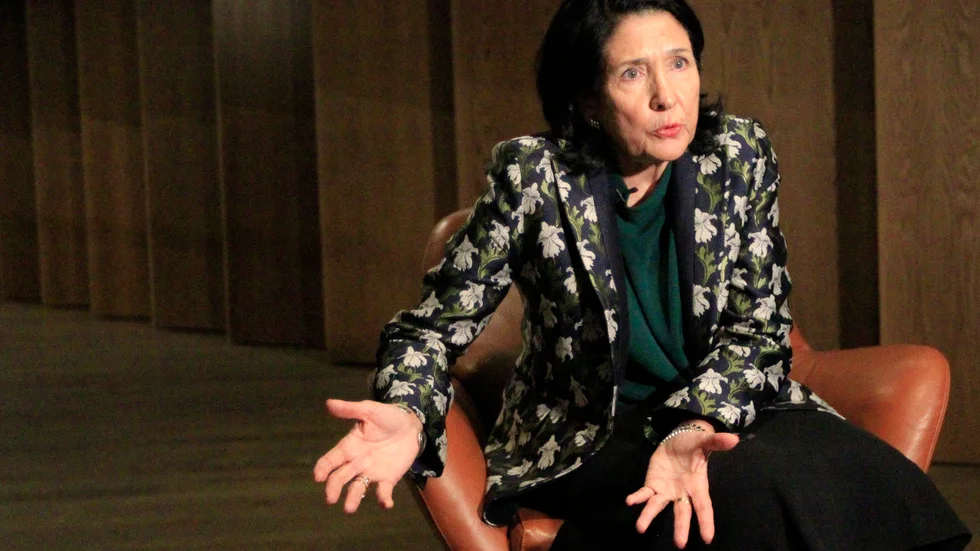 Georgiens president Salomé Zurabisjvili. Arkivbild.