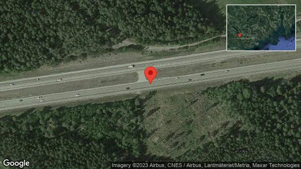 Stopp på E4 på grund av olycka med en personbil
