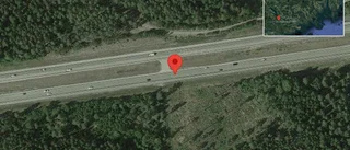 Stopp på E4 på grund av olycka med en personbil