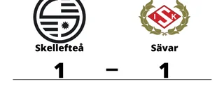 Oavgjort mellan Skellefteå och Sävar i P 17 Div 1 Region 6 Grupp 1