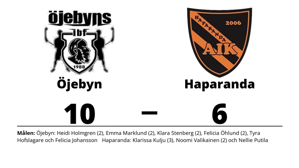 Öjebyns IBF vann mot Haparanda AIK D1