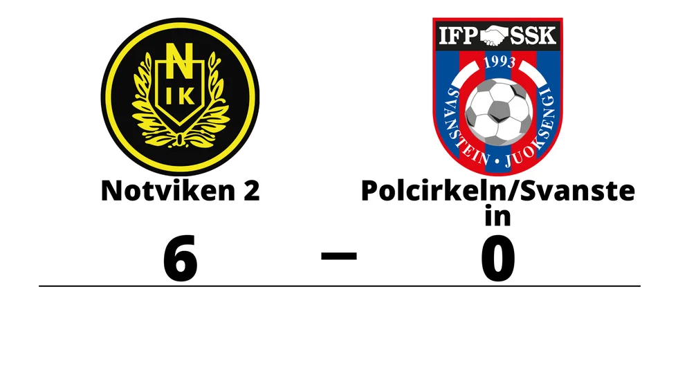 Notvikens IK 2 vann mot Polcirkeln/Svanstein FF