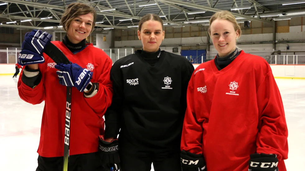 Jackie Zaic, Tindra Lagerbom och Linda Holmkvist är tre av spelarna i MSSK som i vinter har dubbla lag i damtrean. 