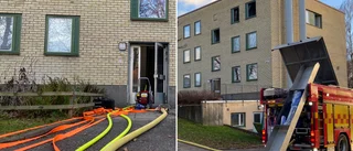 Brand i flerfamiljshus i Nävertorp – lägenhet totalförstördes