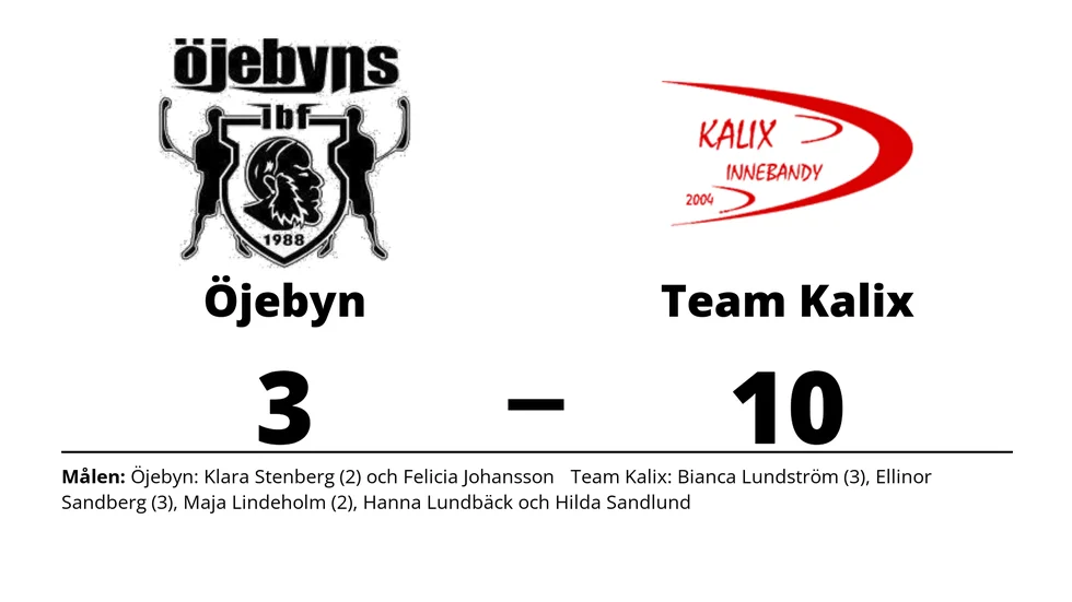 Öjebyns IBF förlorade mot Team Kalix IBK