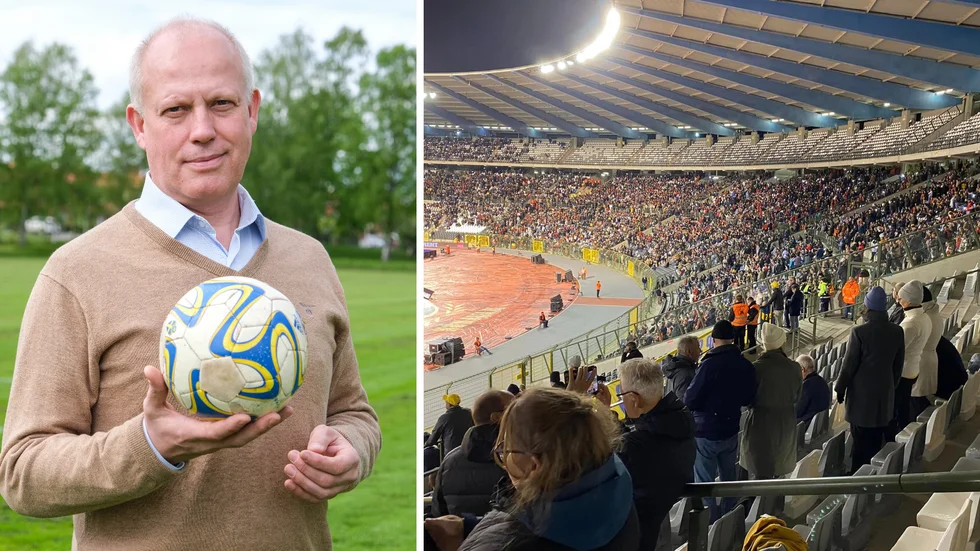 Jörgen Lööv var en av flera svenska fans som blev fast på arenan efter att matchen avbröts.