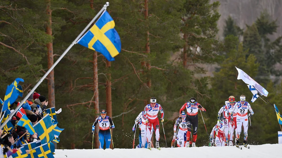 Skidstadion i Lugnet kan bli aktuell som arena om Sverige får vinter-OS. Arkivbild.