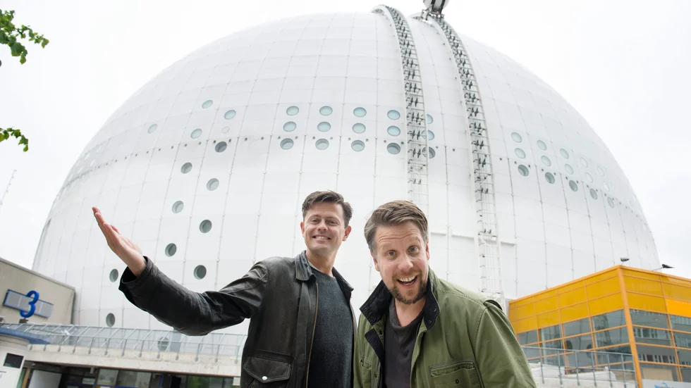 Filip Hammar och Fredrik Wikingsson gör finalen av "Alla mot alla" i Avicii arena. Arkivbild.