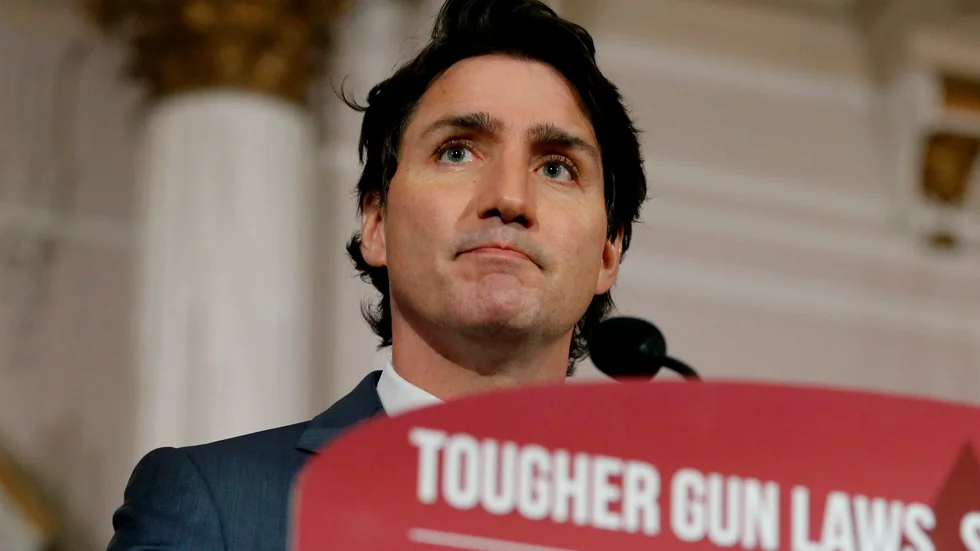 Kanadas premiärminister Justin Trudeau presenterade förslag på nya hårdare vapenlagar i maj. Arkivbild