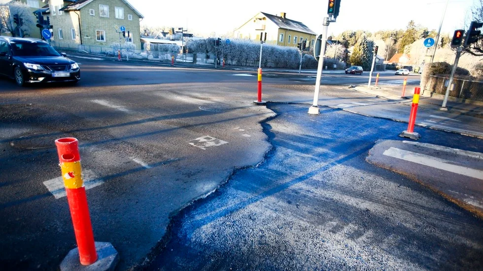 Olyckan inträffade i korsningen mellan Engelbrektsgatan och Gillbergavägen. Bilden är tagen vid ett senare tillfälle.