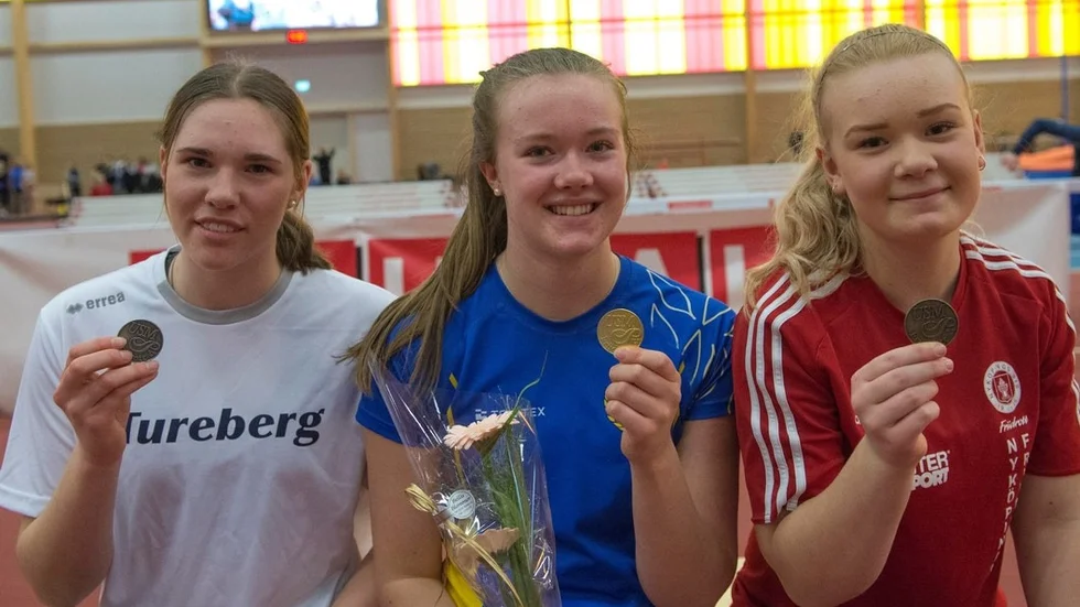 Emma Palmgren tog USM-brons i viktkastning.