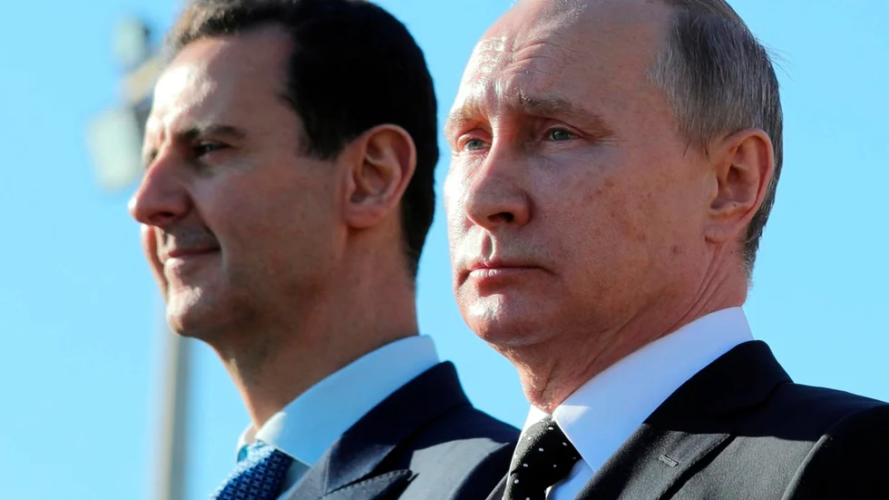 Syriens president Bashar al-Assad och hans ryske motpart Vladimir Putin. Syrien erkänner nu utbrytarregionerna Luhansk och Dontesk i östra Ukraina. Arkivbild