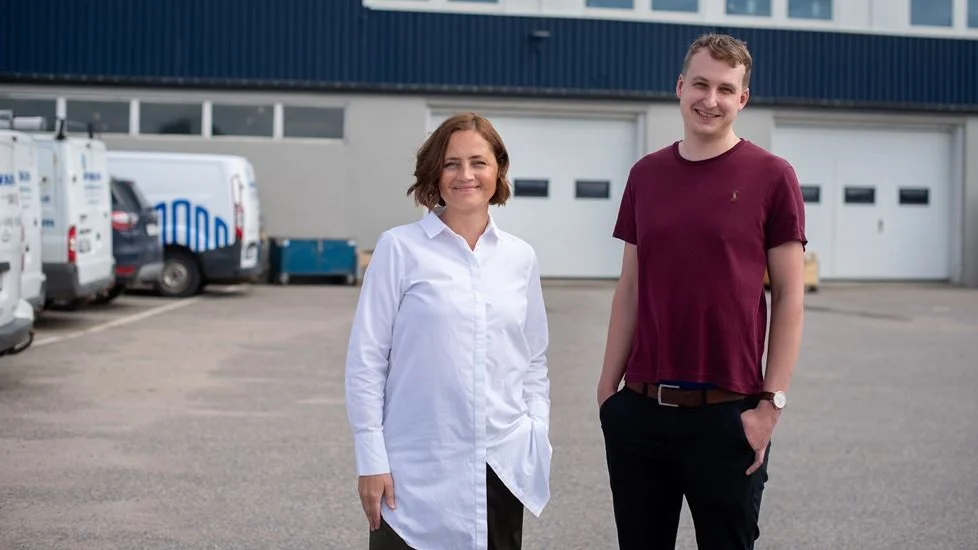 Mari Nilsson, vd Ivab och Simon Olsson, ny filialchef i Boden.