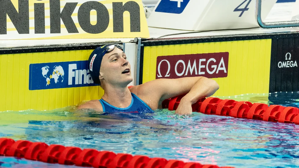 Sarah Sjöström har testats positivt för covid-19 efter sitt framgångsrika VM. Arkivbild.