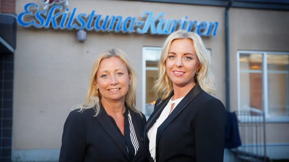 Eva Burman, chefredaktör, och Jenny Hoflund Bergvall, vd för Sörmlands media.