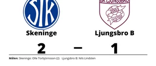 Segerlös svit bröts när Skeninge vann mot Ljungsbro B