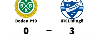 Boden P19 förlorade hemma mot IFK Lidingö