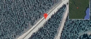 Stopp på väg 1014 på grund av en singelolycka
