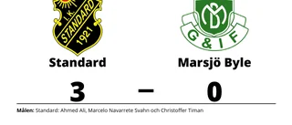 Standard tog rättvis seger mot Marsjö Byle