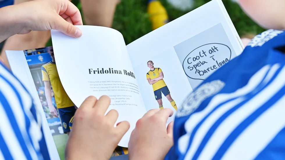 Ena sidan som handlar om Barcelonaspelaren Fridolina Rolfö som gjorde succé i OS förra sommaren.