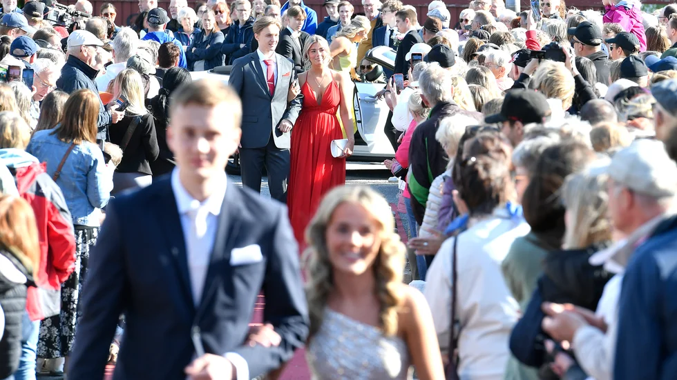 Morgan Boman och Hedvig Lindström på röda mattan. 