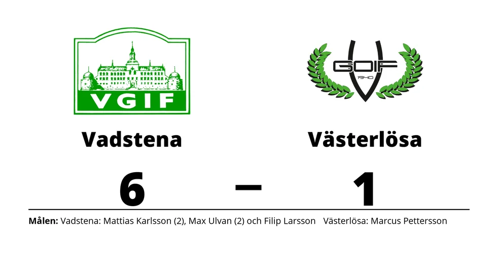 Vadstena GIF vann mot Västerlösa GoIF