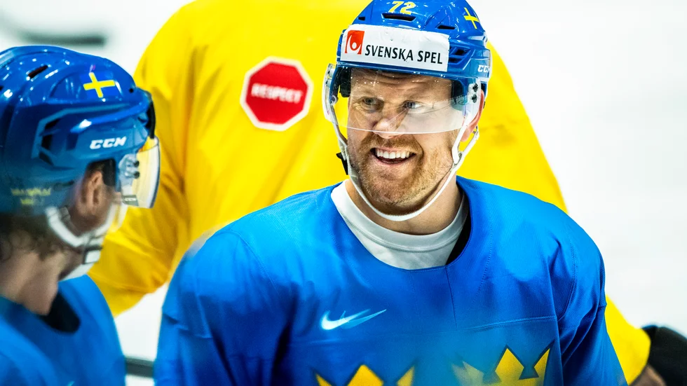 Patric Hörnqvist med Tre Kronor. Arkivbild.