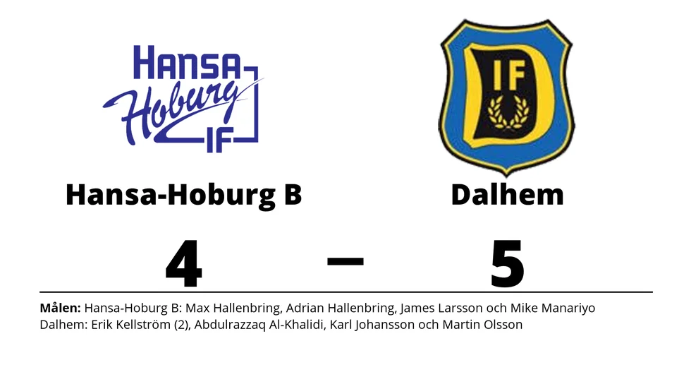 IF Hansa-Hoburg B förlorade mot Dalhem IF