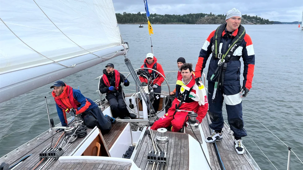 Lugnet före stormen. "Det var väldigt varierande förhållanden om man säger så", säger Jonatan Jiselmark, till höger i bild.