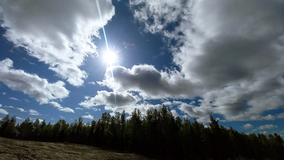 Dramatisk himmel över Boden.