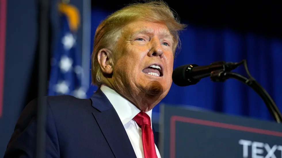 Donald Trump åtalas för olika former av bokföringsbrott. Arkivbild.