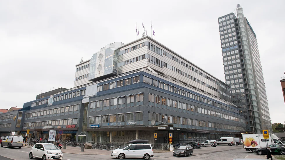 Tidningshuset i Marieberg med DN-skrapan. Arkivbild.