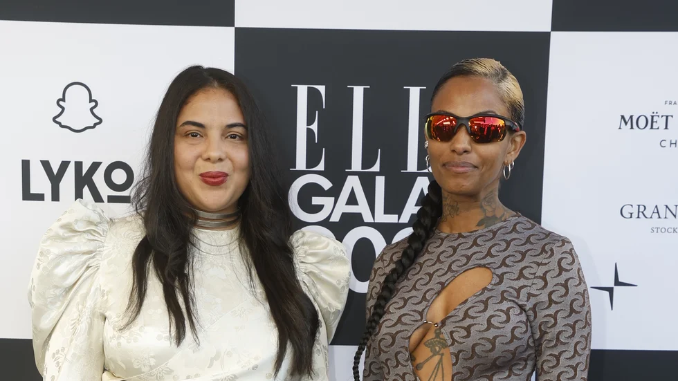 Mapei tillsammans med Adiam på Elle-galan under fredagen. Arkivbild.