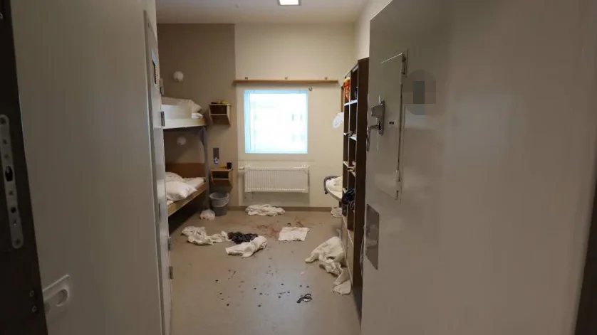 En fånge hittades svårt skadad inne i en cell på Skänningeanstalten. (Bilden är hämtad från förundersökningen.) 