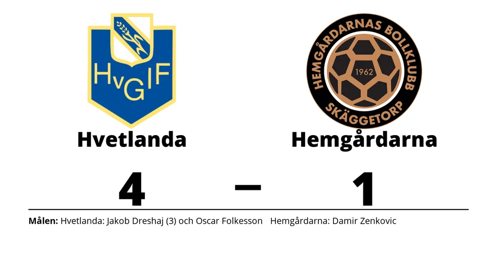 Hvetlanda GIF vann mot Hemgårdarnas BK
