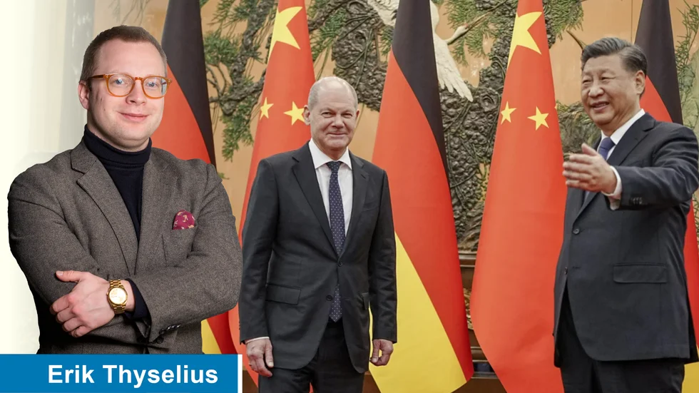 Tysklands förbundskansler Olaf Scholz har många som drar i honom för att inte förhållandet till Kina ska bli för ansträngt.