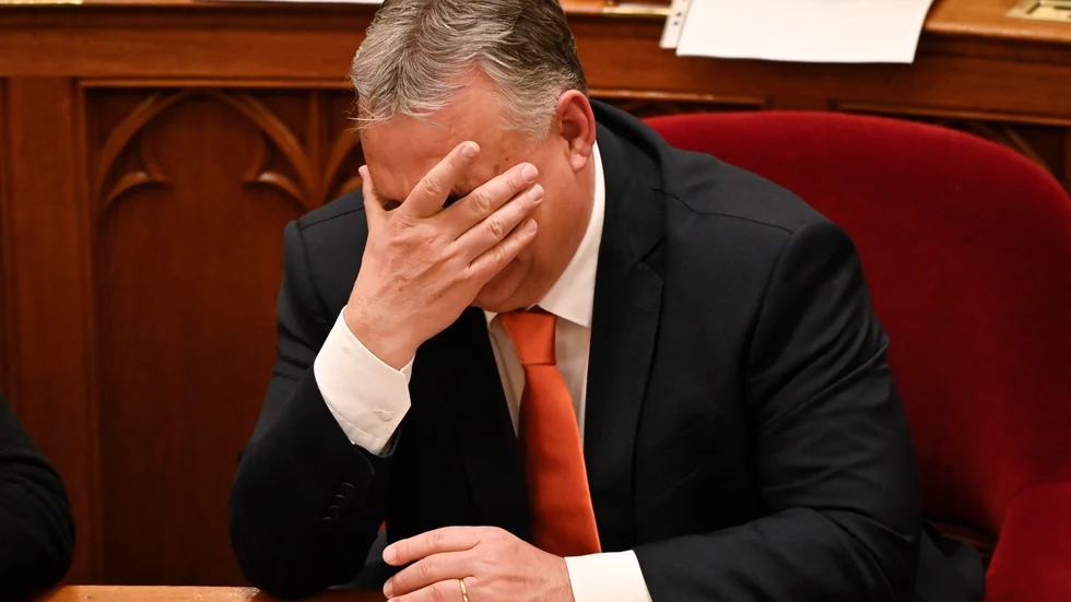 Ungern och premiärminister Viktor Orbán har den särklassigt högsta inflationstakten i EU just nu. Men totalt är ändå siffrorna på väg ned. Arkivfoto.