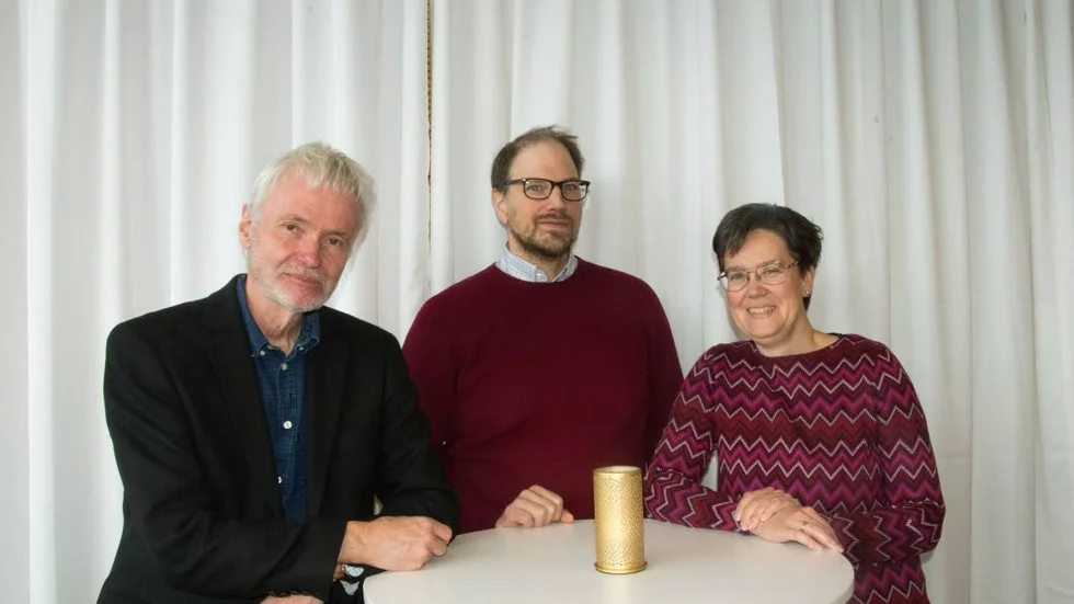 Taggade. Jan Olofsson (projektledare), Hans Sundvall (konsthallchef) och Lena Vesterlund (bibliotekschef) är redo för den tolfte upplagan av Bok & Bild.