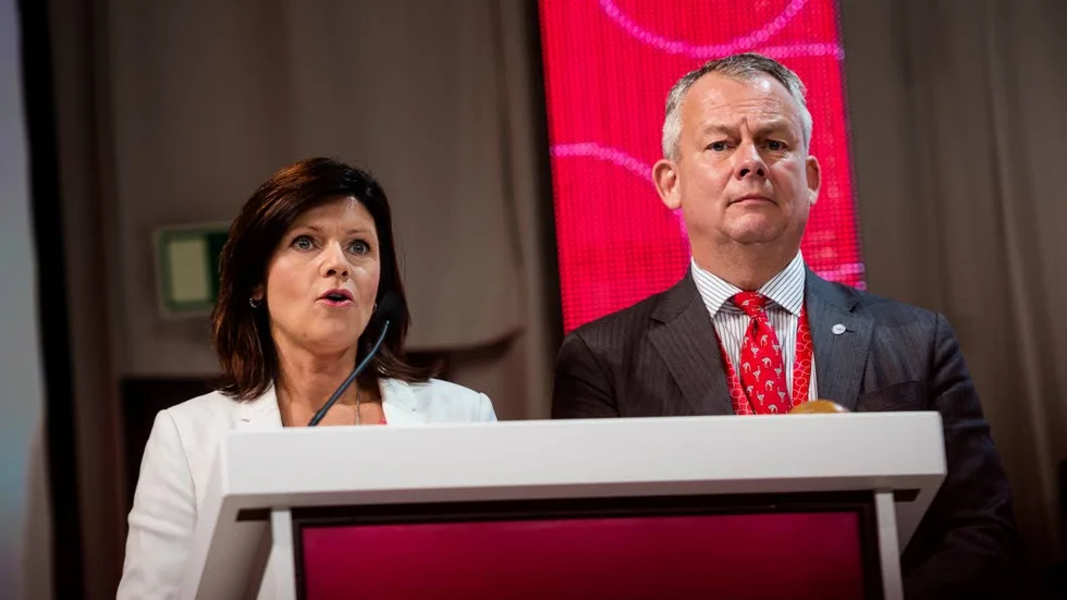 TCO och Saco, här representerade av ordförandena Eva Nordmark och Göran Arrius, har tillsammans 2,1 miljoner medlemmar. Antalet LO-medlemmar uppgår till 1,4 miljoner.