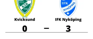 Förlust med 0-3 för Kvicksund mot IFK Nyköping
